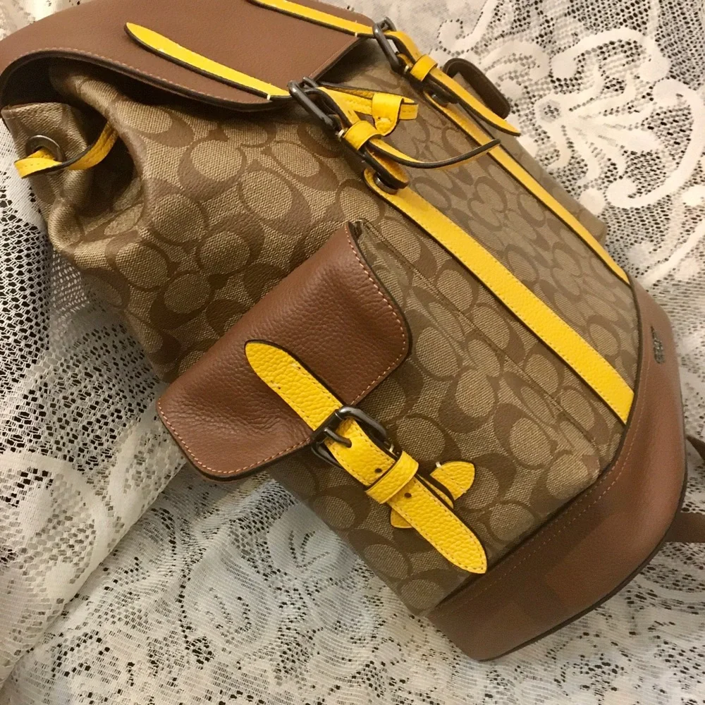 Hudson Backpack In Colorblock Signature Canvas - Picture 7 of 12